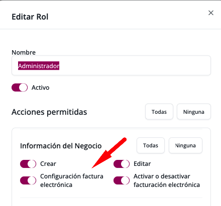 config factura electronica